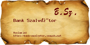 Bank Szalvátor névjegykártya
